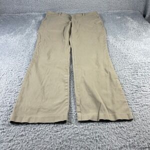 Dickies Womens Khaki Tan Bootcut Chino Pants Size 12R FP402RDG2 Stretch Twill